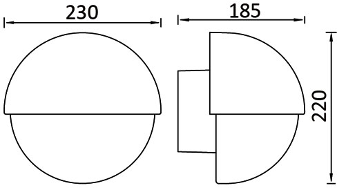 Настенный светильник уличный IP44 Oasis Light 1842 Gr_OL