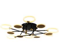 Люстра (+ночной режим) с пультом потолочная светодиодная на штанге 10247/12 LED*90W Black/Gold Escada 10247/12LED_ESC