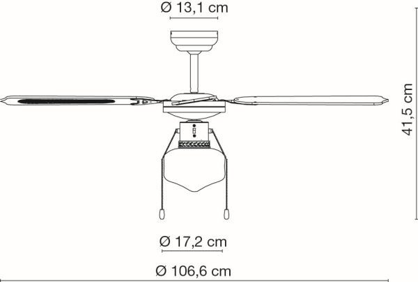 Люстра-вентилятор Globo CHAMPION RIVALDO 0309CSW_GL
