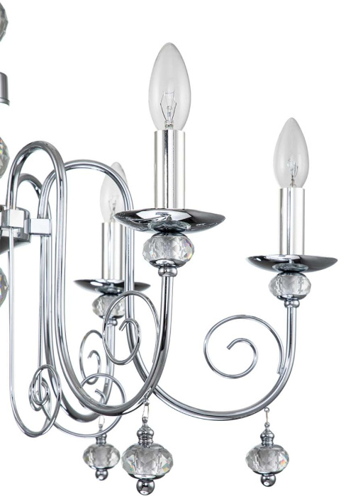 Подвесная люстра хрусталь 678/6PL E14*40W Escada 678/6PL Chrome_ESC
