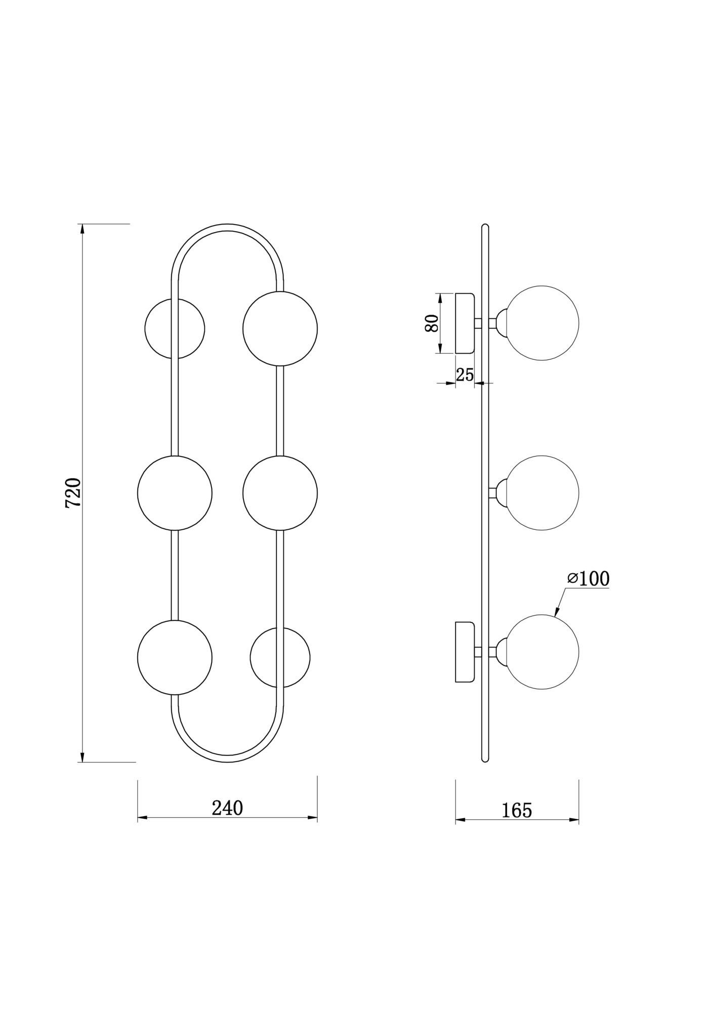 Настенный светильник Maytoni Freya Inversion FR5233WL-04BS1_MY