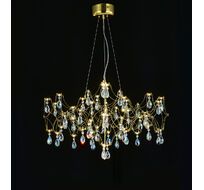 Подвесная люстра светодиодная с пультом и хрустальными подвесками K9 MyFar MR2653-57P-50CD