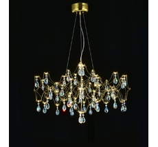 Подвесная люстра светодиодная с пультом и хрустальными подвесками K9 MyFar MR2653-57P-50CD