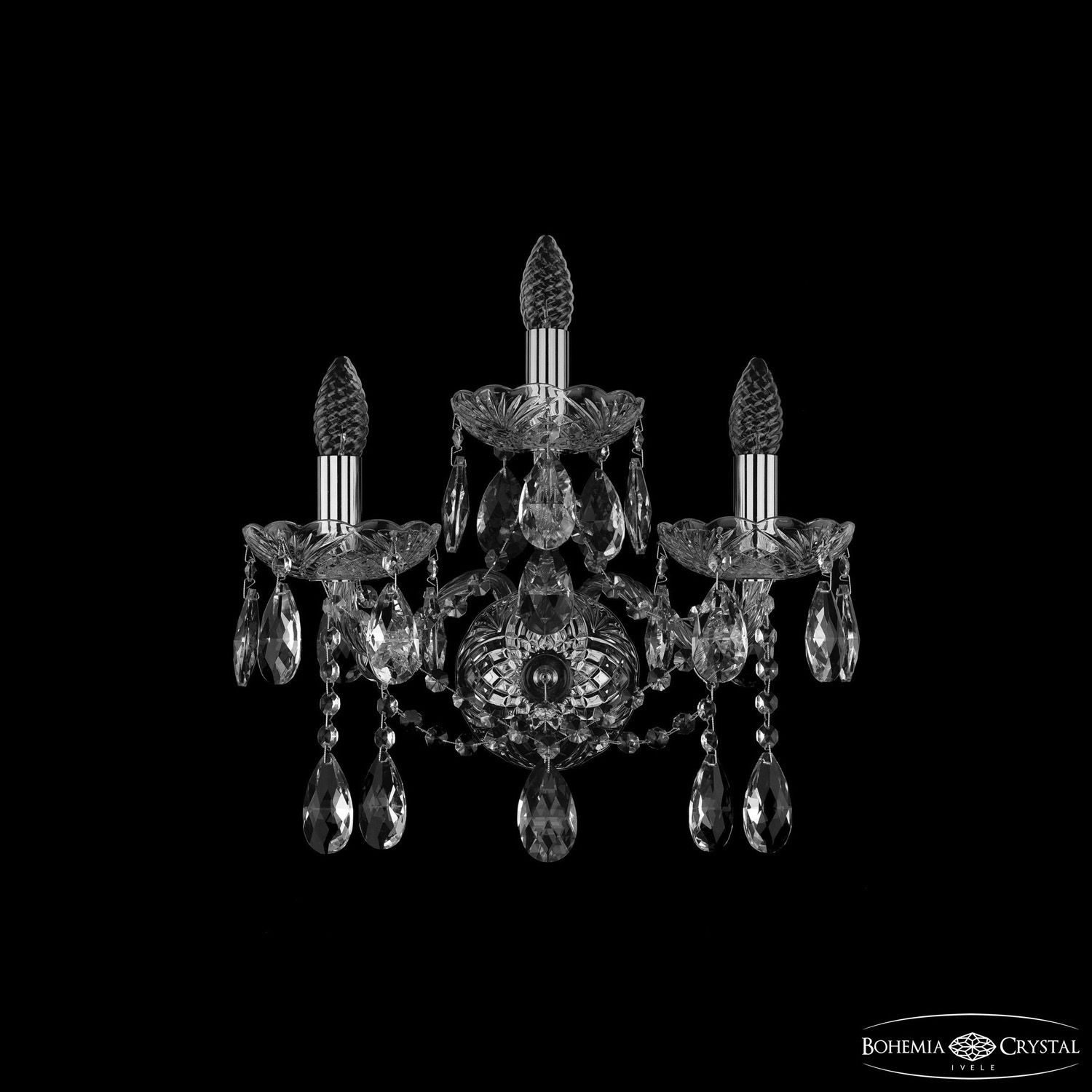 Бра Bohemia Ivele Crystal 1413B/2+1/165/XL Ni_BI
