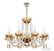 Хрустальная люстра Bohemia Ivele Crystal 5402/8/240 G Amber/M-1F K721_BI