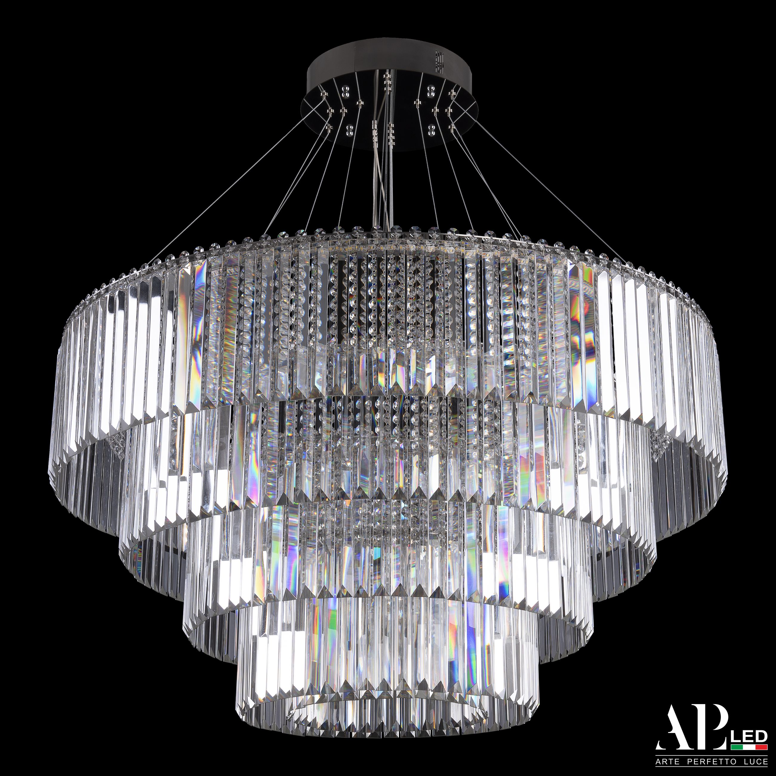Хрустальная люстра APL LED Sicilia SH09.93.4D.A.Ni.4000_BI
