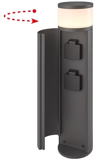 Наземный светильник IP44 светодиодный с розеткой Oasis Light AL6033-730 Bl_OL