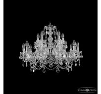 Хрустальная люстра Bohemia Ivele Crystal 1411/10+5/240 Ni Leafs_BI
