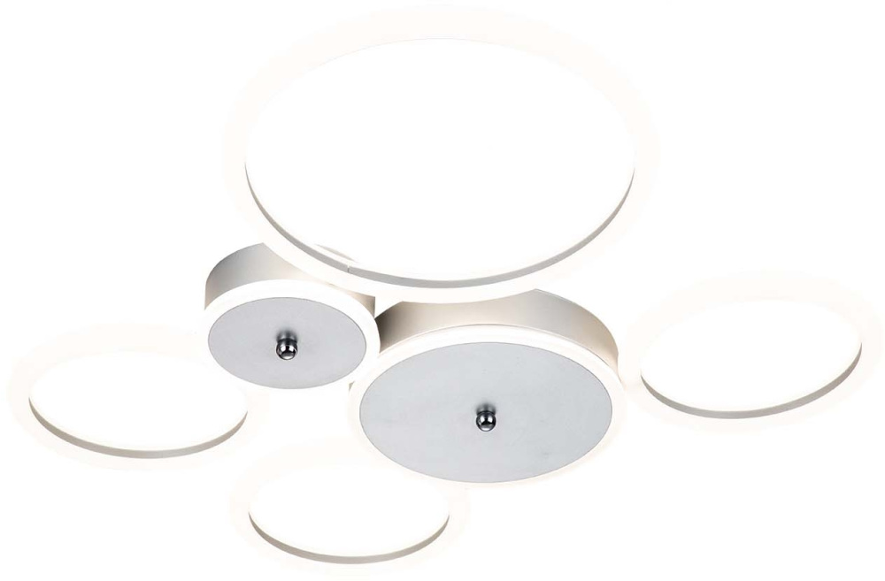 Потолочная люстра (+ночной режим) с пультом 10268/6 LED*72W Escada 10268/6LED Silver_ESC