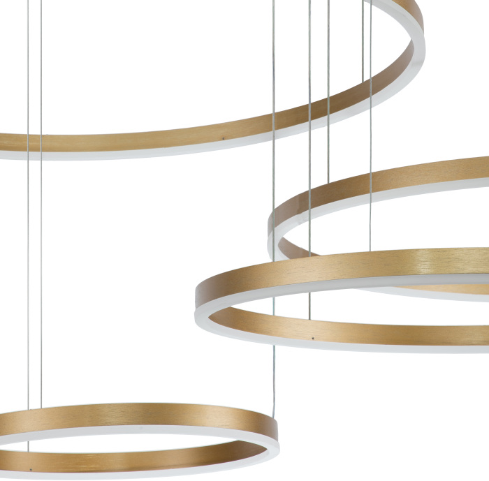 Подвесная люстра с пультом золотой с пультом светодиодная (14001/4P Gold) Indigo V000015L