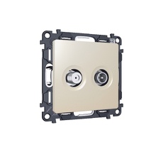 Комплект механизма розетки TV оконечной + SAT 5-862MHz 3.5dB/950-2150MHz 3.5dB ALFA QUANT (AP3333, VM217) Ambrella Volt MA333310_AMB