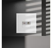 Розетка телевизионная встраиваемая VOLTUM S70 TV+RJ45 VLS060702