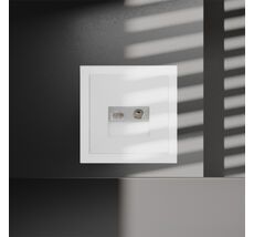 Розетка телевизионная встраиваемая VOLTUM S70 TV+RJ45 VLS060702