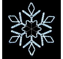Светодиодная Снежинка 0,8м Белая, Дюралайт на Металлическом Каркасе, IP54 13-090_BL
