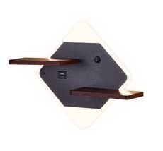 Настенный светильник Ambrella light с выключателем, USB портом и полкой Wall FW101_AMB