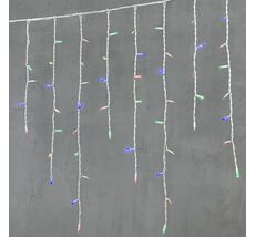 Гирлянда Бахрома 3,2 x 0,9 м Разноцветная 220В, 168 LED, Провод Белый Каучук, IP65 LL168-8-2M