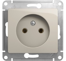 Розетка встраиваемая без заземления (молочный) Systeme Electric GSL000941