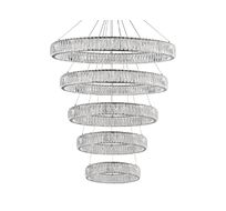Подвесная люстра Newport Вертикальная композиция 8240 из пяти колец хром №78_NP