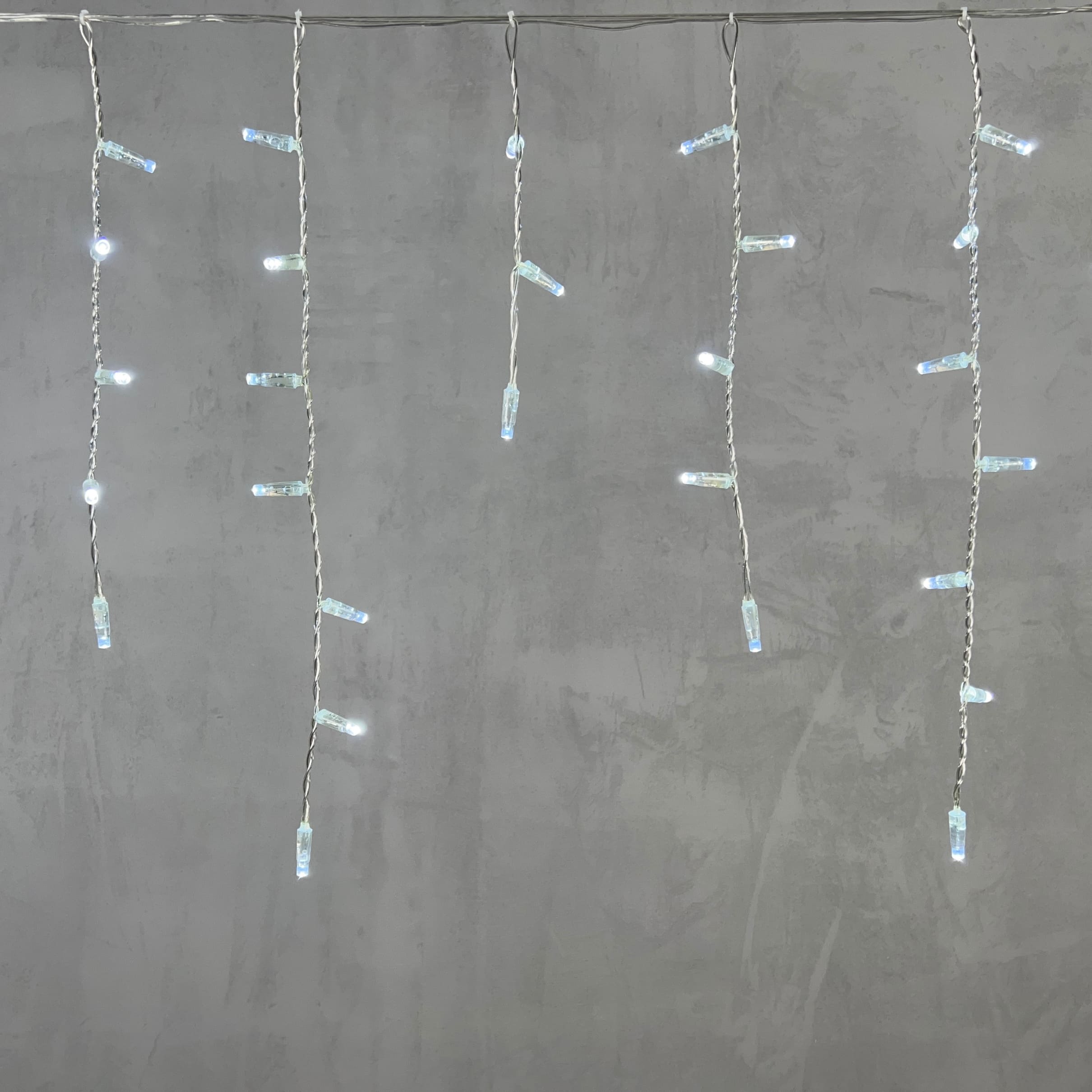 Гирлянда Бахрома с Колпачком 3,1 x 0,5 м Белая 220В, 120 LED, Провод Прозрачный ПВХ, IP65 PIL120CAP-10-2W