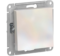 Выключатель встраиваемый с самовозвратом одноклавишный (жемчужный) Systeme Electric ATN000415