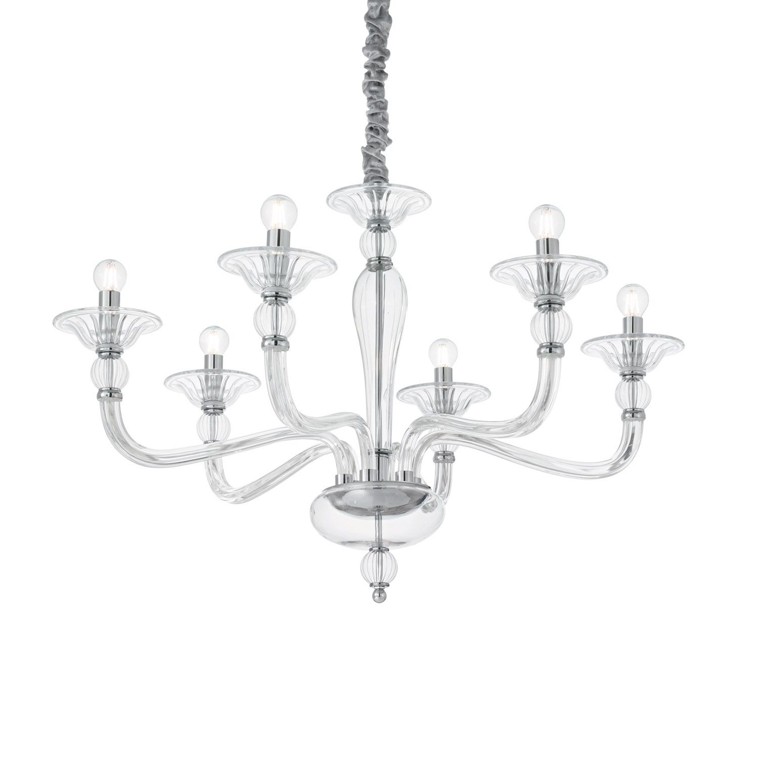 Подвесная люстра Ideallux DANIELI SP6 TRASPARENTE_IL