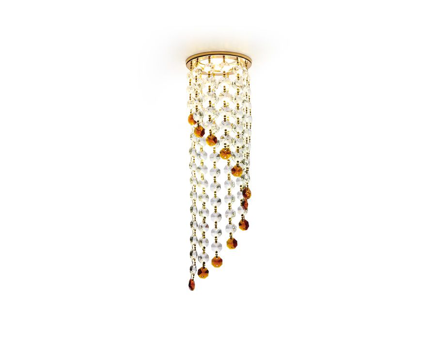 Встраиваемый светильник Ambrella light Crystal K3440 CL/BR/G_AMB