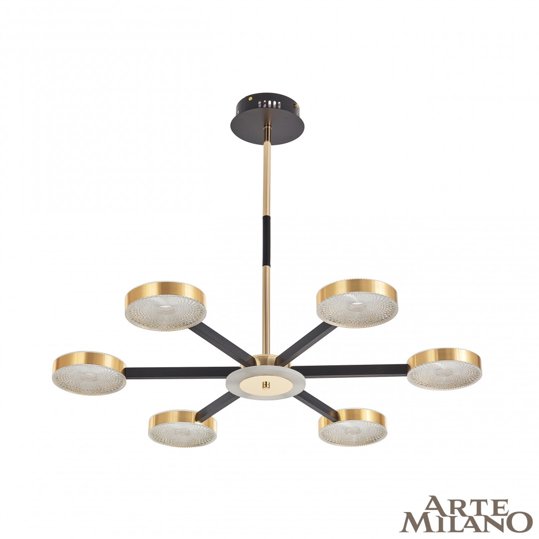 

Подвесная люстра на штанге Arte Milano Ferrara 272079/6 BK/GD, 272079/6 BK/GD