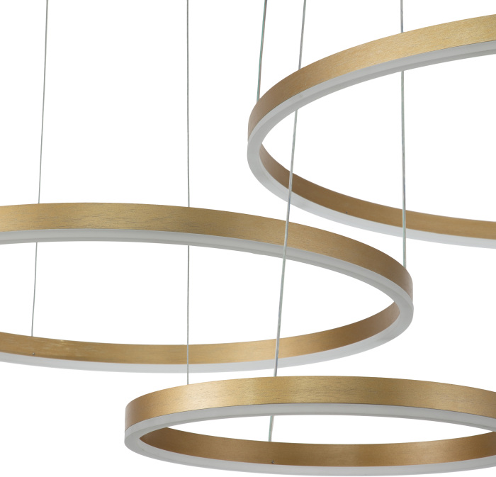 Подвесная люстра с пультом золотой с пультом светодиодная (14001/3P Gold) Indigo V000013L