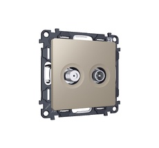 Комплект механизма розетки TV оконечной + SAT 5-862MHz 3.5dB/950-2150MHz 3.5dB ALFA QUANT (AP3733, VM217) Ambrella Volt MA373310_AMB