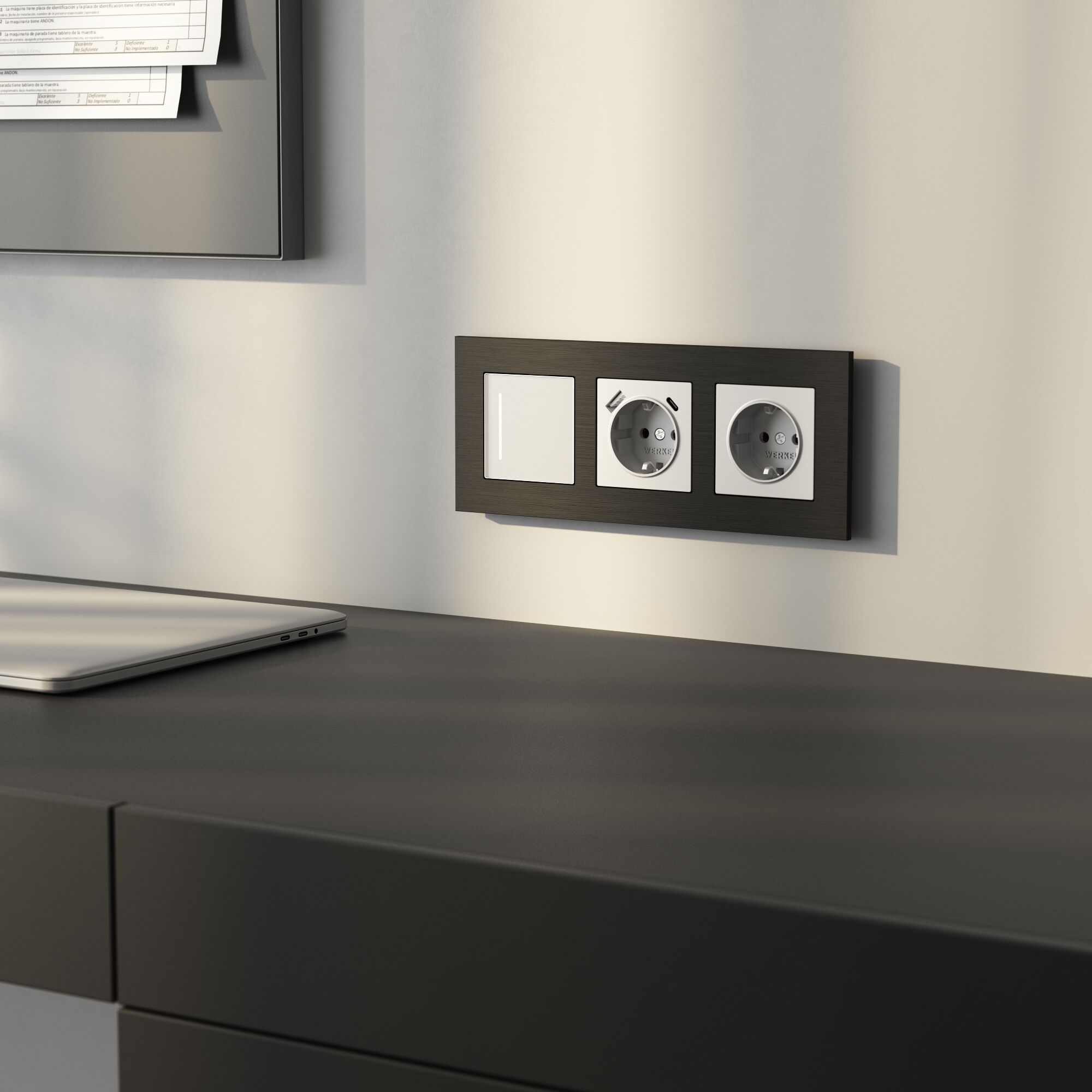 Рамка на 3 поста Werkel AluMax a066331_WR