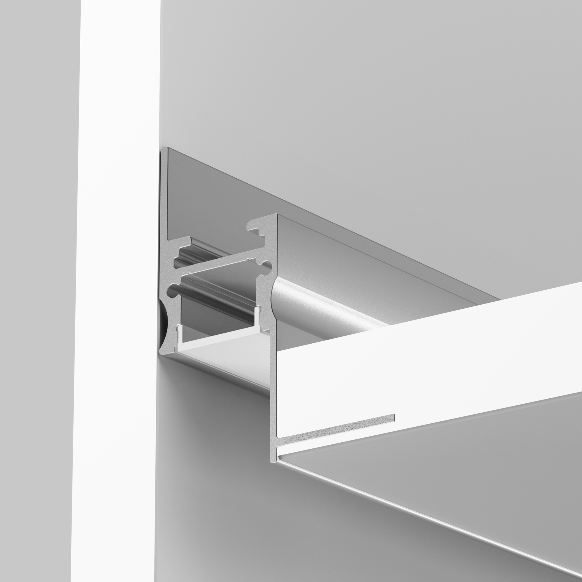 Алюминиевый профиль встраиваемый скрытого монтажа 41x51 (Серебро, 2 м), ALM-4151-S-2M Maytoni 636013_MY