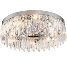 Хрустальный потолочный светильник круглый Indigo V000404