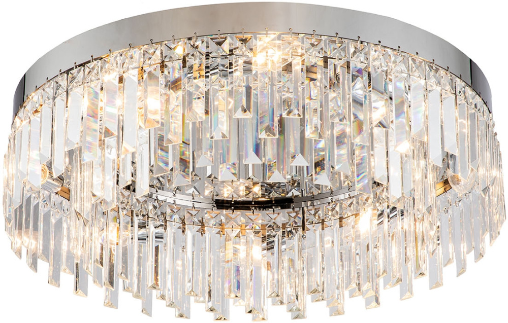 Хрустальный потолочный светильник круглый Indigo V000404