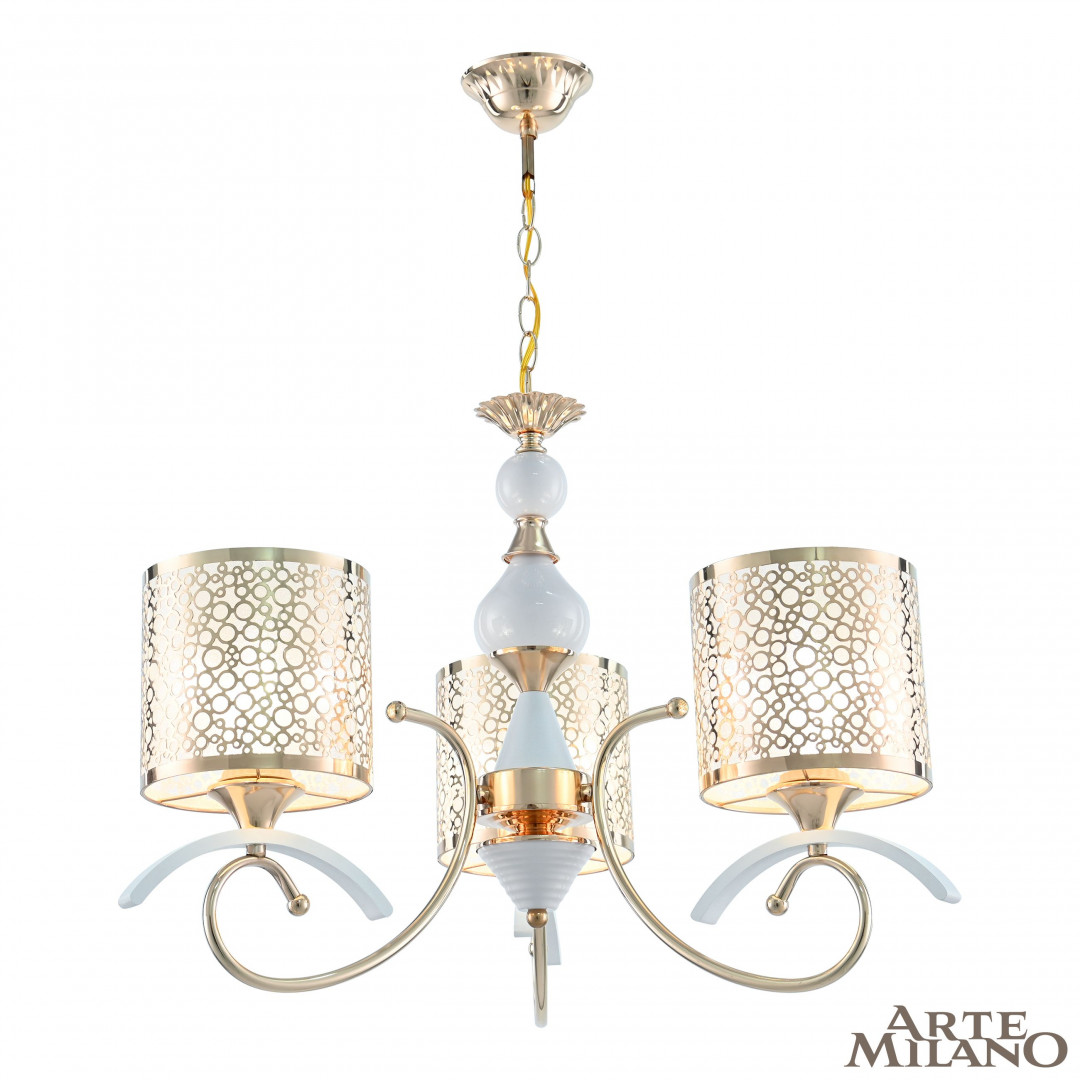Подвесная люстра Arte Milano Florentina 309787/3 Wh/Gd