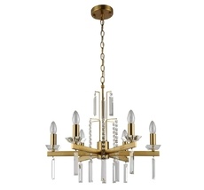 Подвесная люстра Crystallux MARRON MARRON SP6 BRASS_CR