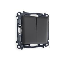 Выключатель двузхлавишный Ambrella Volt ALFA мягкое касание QUANT MA903010_AMB