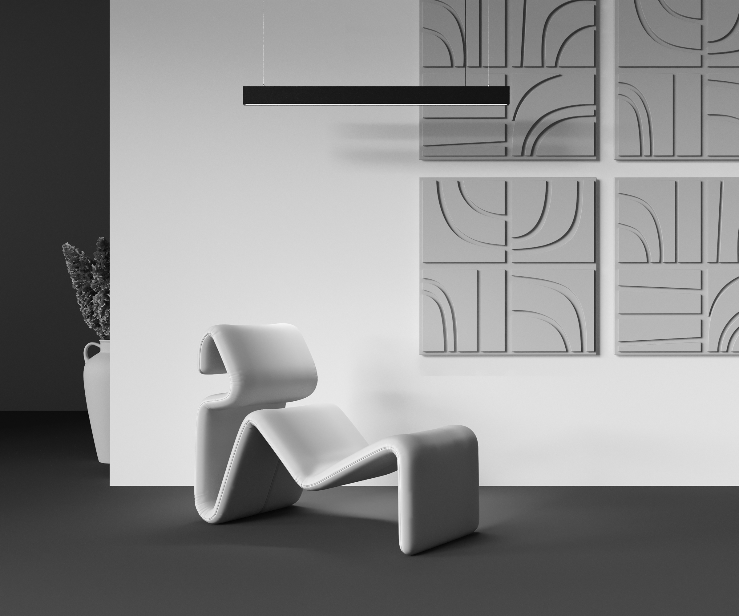 Подвесной светильник Maytoni BASIS P051PL-36W2.7-6K-B_MY