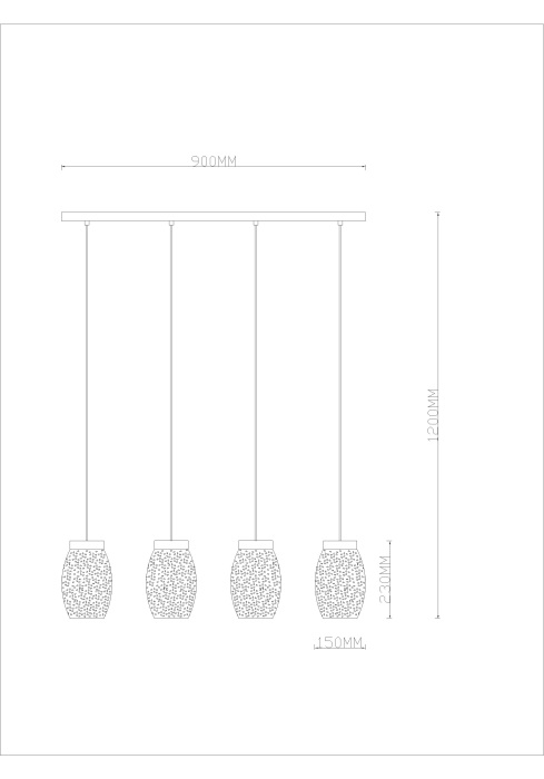 Подвесной светильник Globo NARRI 24002-4H_GL