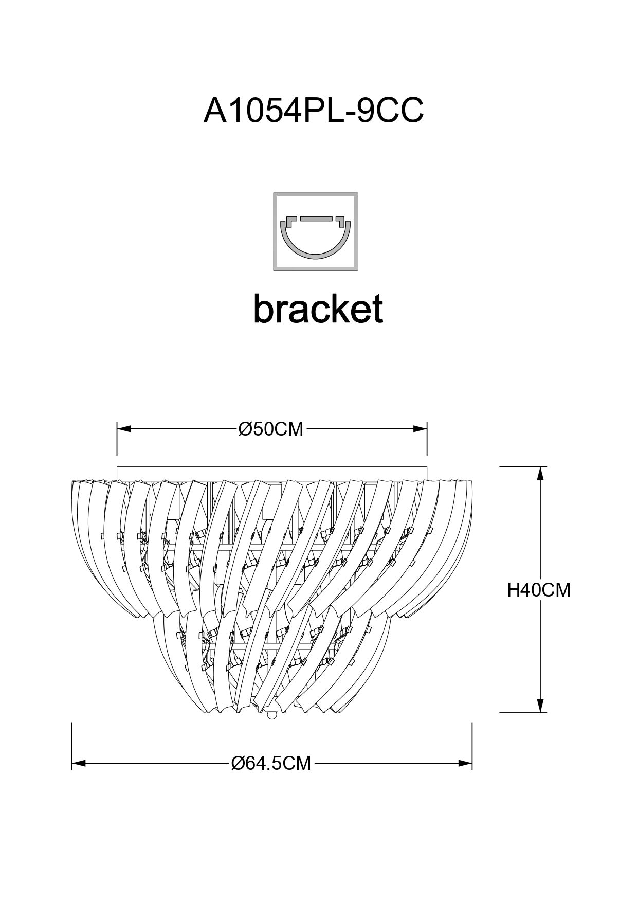 Потолочные люстры ARTE LAMP ELLA A1054PL-9CC