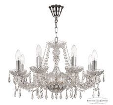 Хрустальная люстра Bohemia Ivele Crystal 104/8/195 Ni_BI