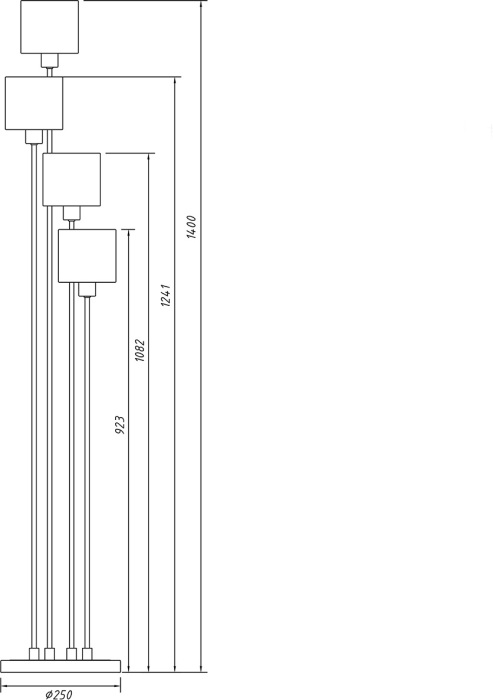 Торшер Escada 1109/4 Chrome/Beige_ESC
