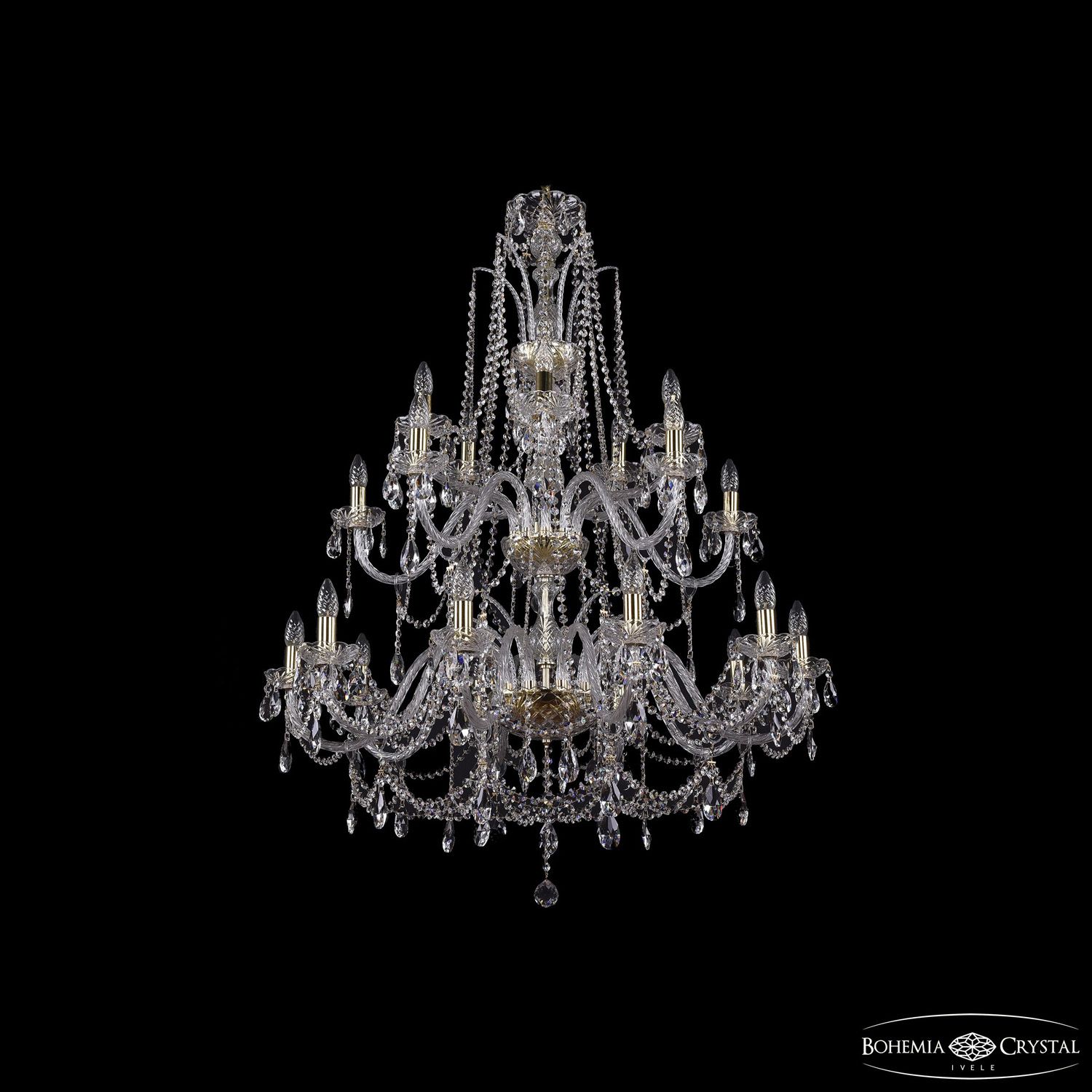 Хрустальная люстра Bohemia Ivele Crystal 1411/10+5+5/360/2d G_BI
