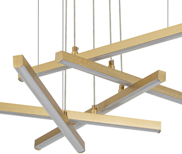 Подвесная люстра (+ночной режим) с пультом светодиодная (14017/5P Gold) Indigo V000087L