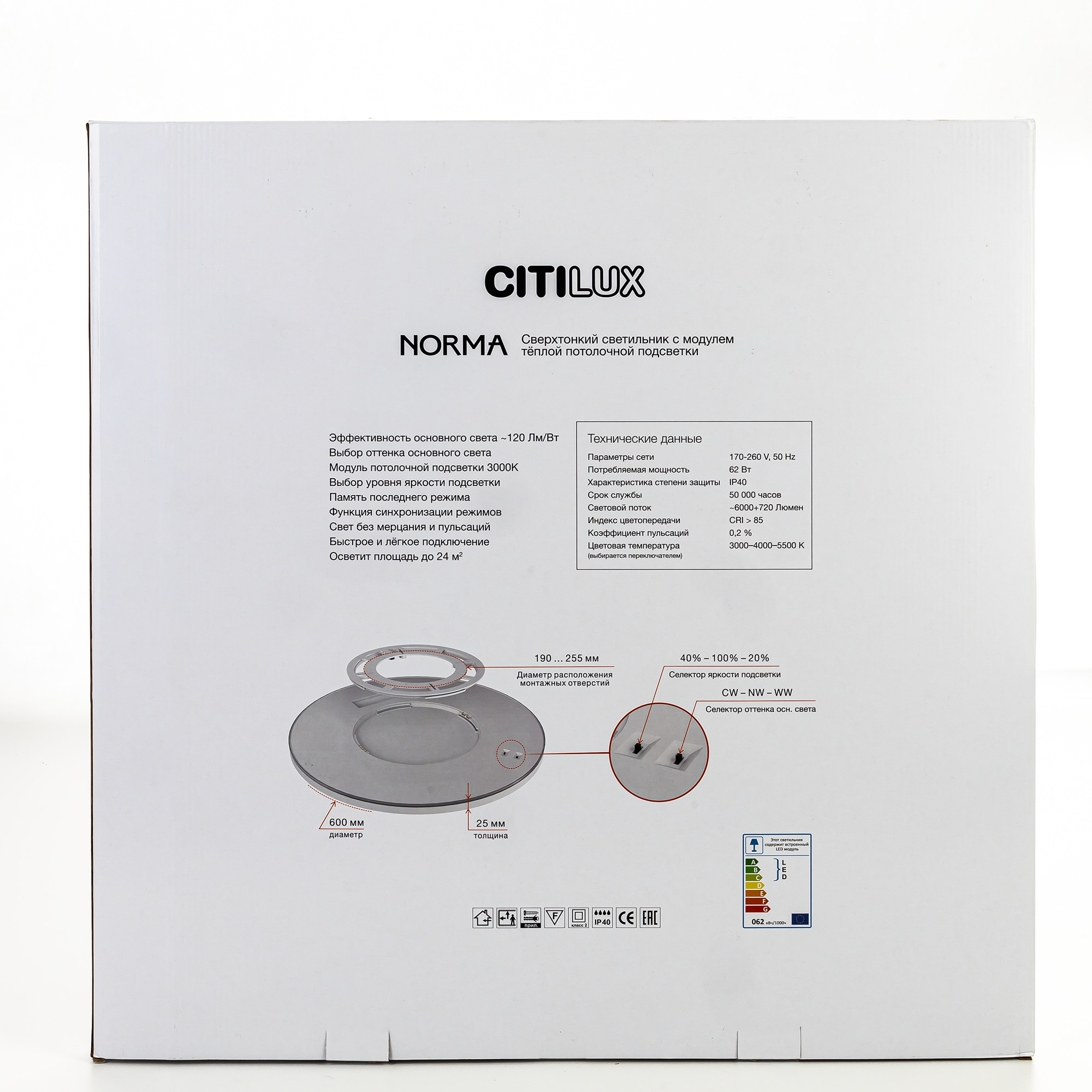 Потолочный светильник Citilux NORMA CL748600