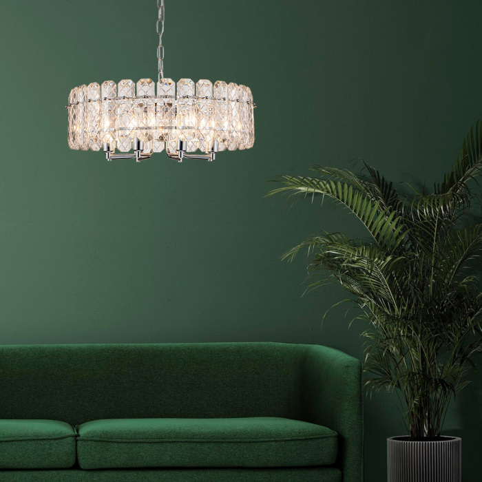 Подвесная люстра хрусталь Escada 2115/8S Chrome_ESC