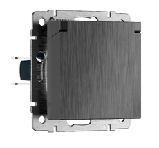 Розетка влагозащ. с зазем. с защит. крышкой и шторками Werkel a069599_WR