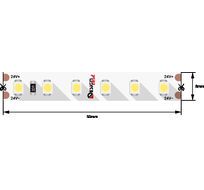 Лента светодиодная LUX, 3528, 120 LED/м, 9,6 Вт/м, 24В, IP33, Теплый белый (3000K) 00-00012709_SW