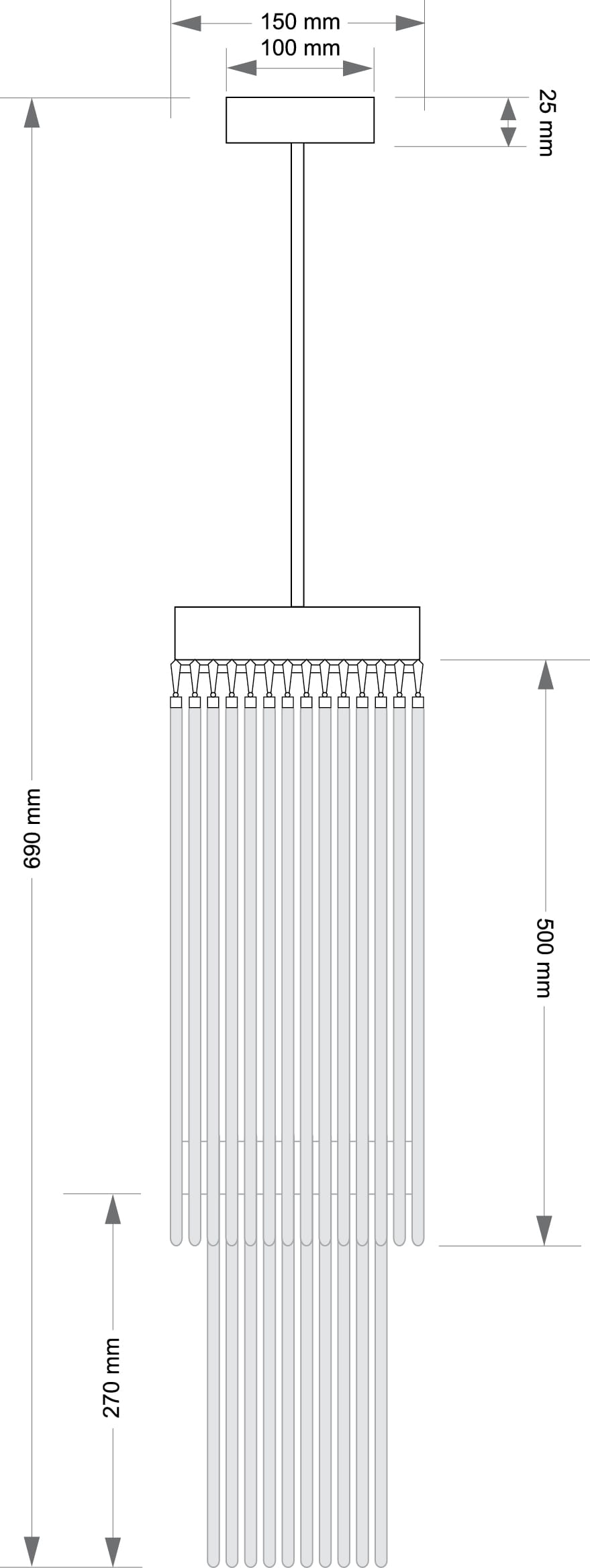 Подвесной светильник KUTEK FILAGO FIL-ZW-4(Z)150/500