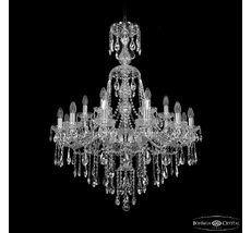 Хрустальная люстра Bohemia Ivele Crystal 1415/12+6/300/XL-108 Ni_BI