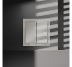 Перекрестный переключатель встраиваемый VOLTUM S70 двухклавишный 10А VLS020503